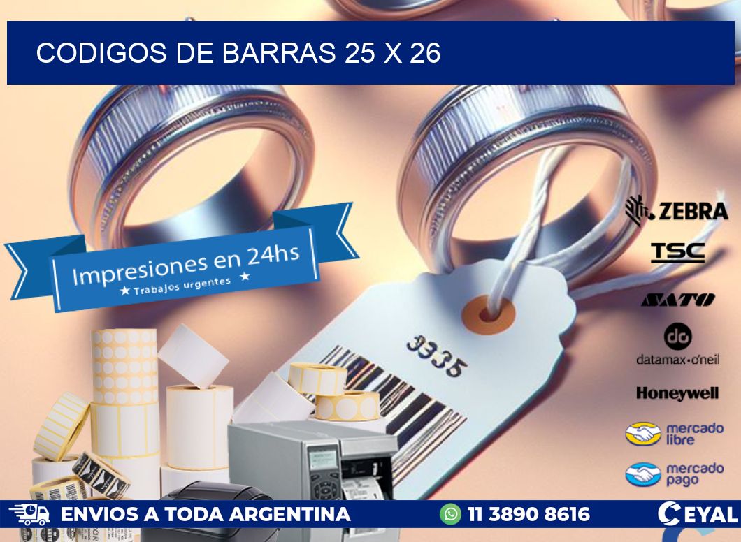 codigos de barras 25 x 26