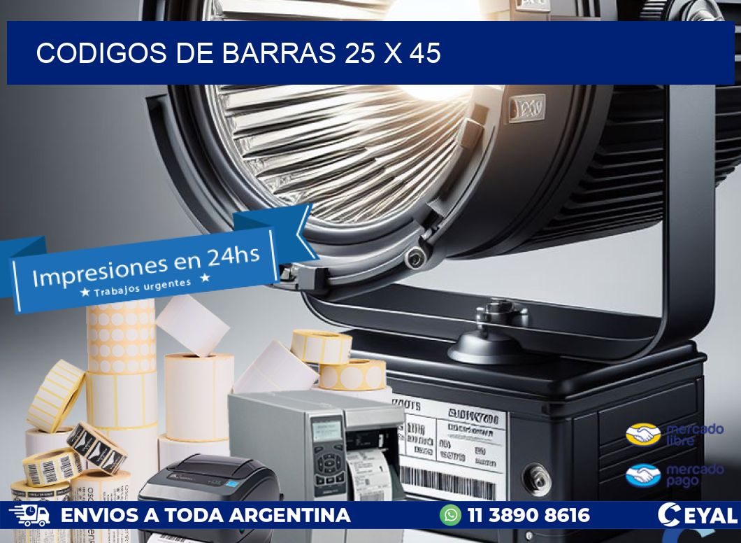 codigos de barras 25 x 45