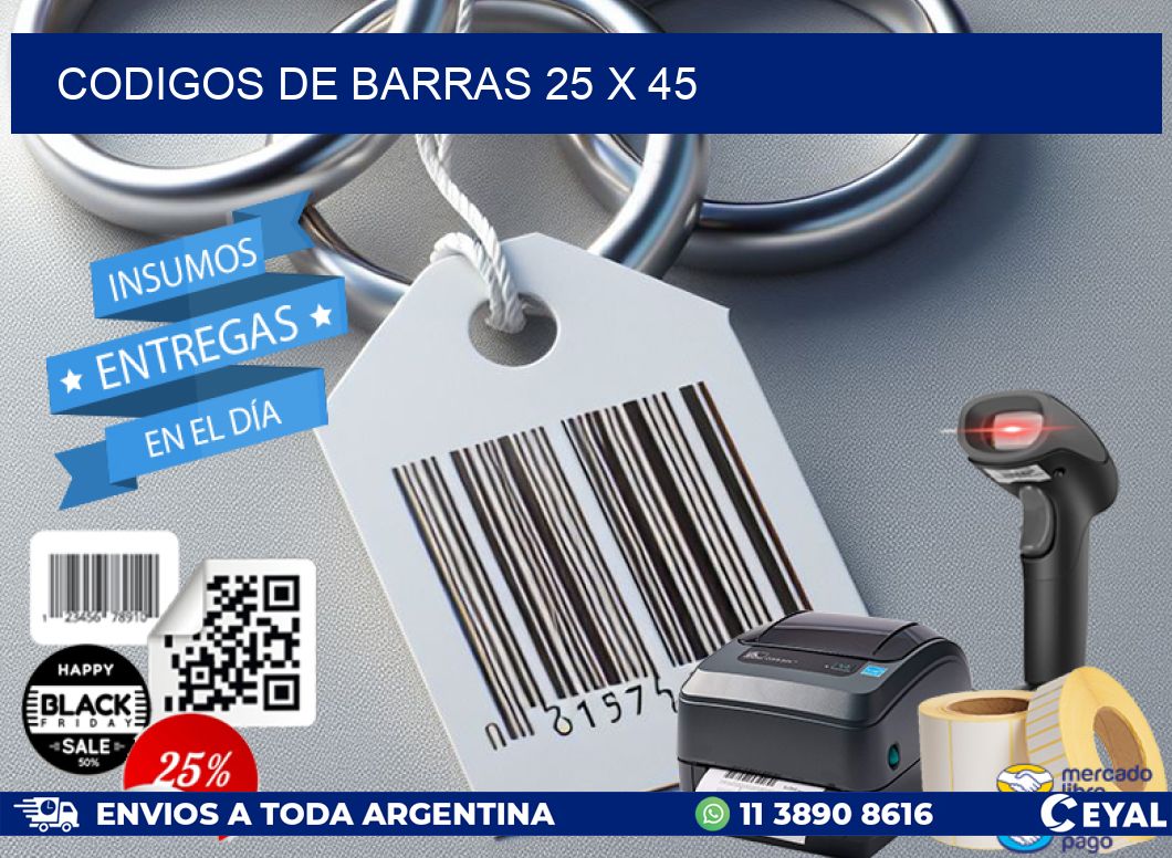 codigos de barras 25 x 45