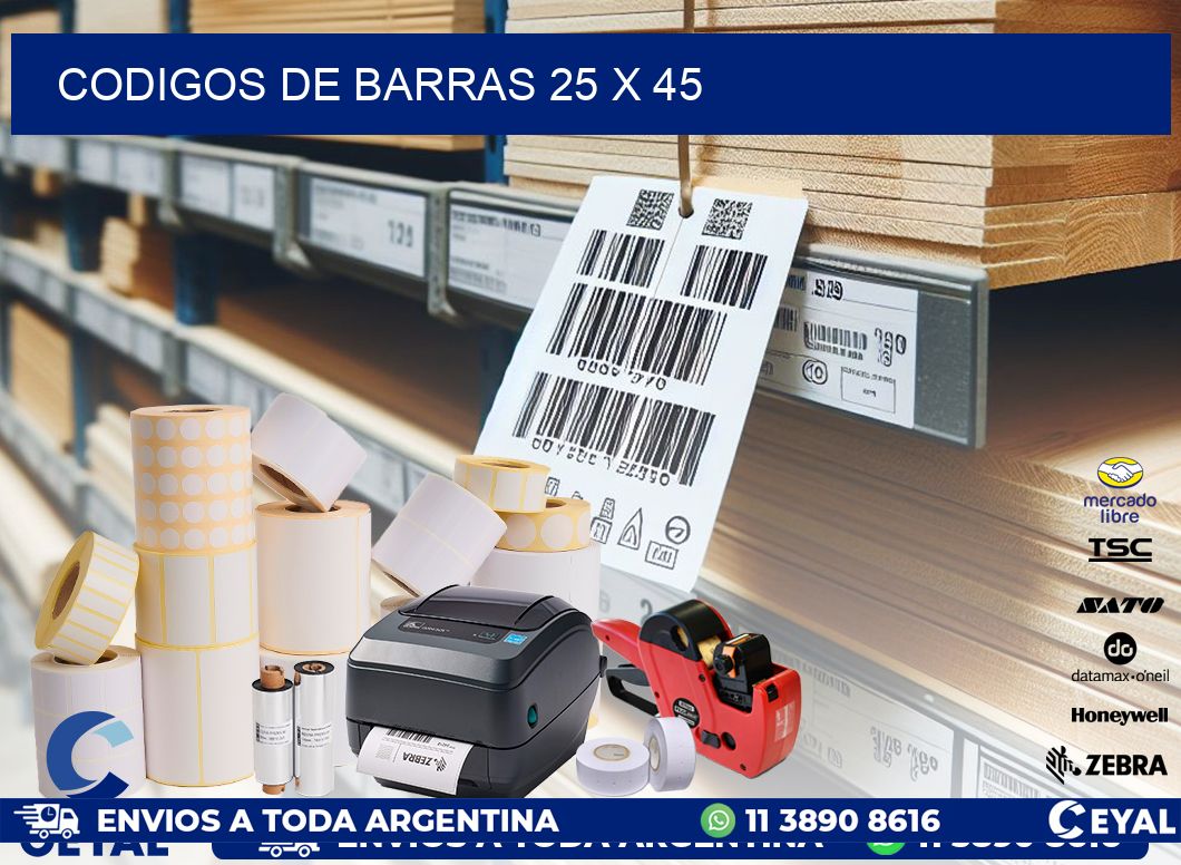 codigos de barras 25 x 45