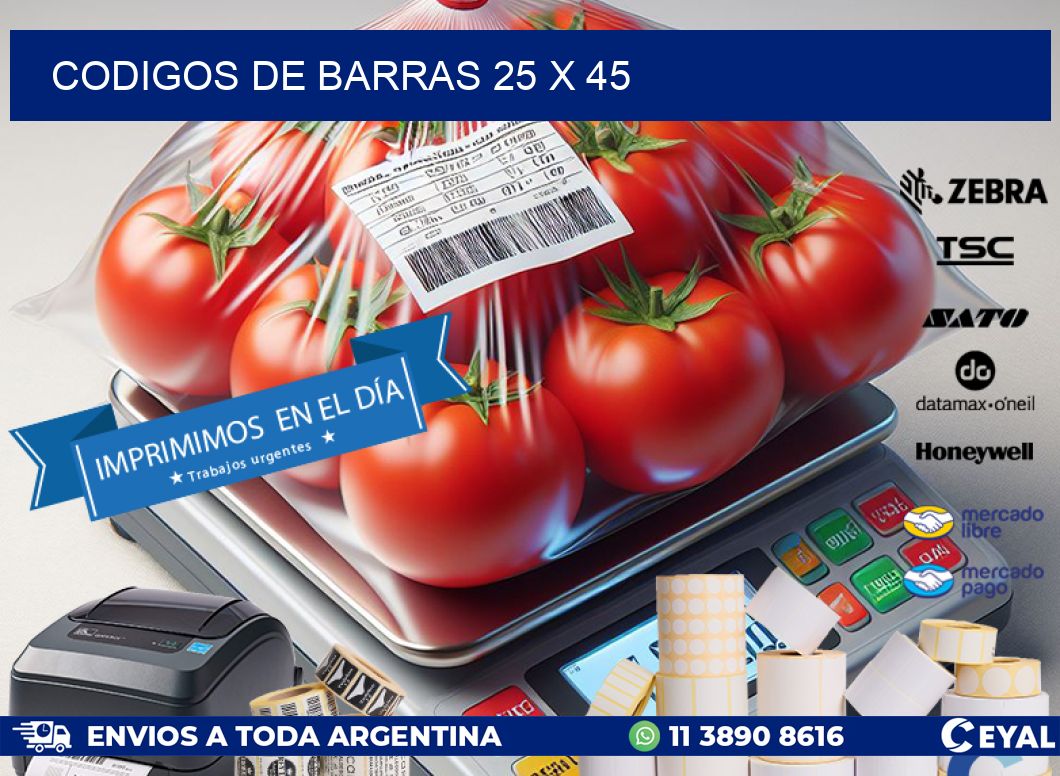 codigos de barras 25 x 45