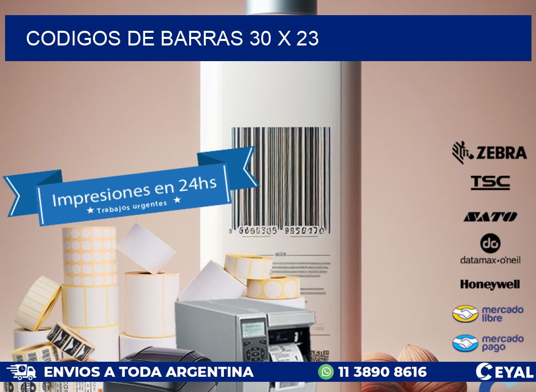codigos de barras 30 x 23