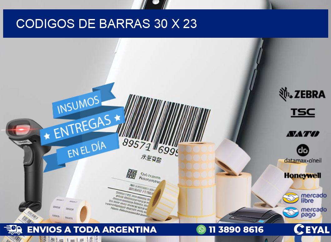 codigos de barras 30 x 23