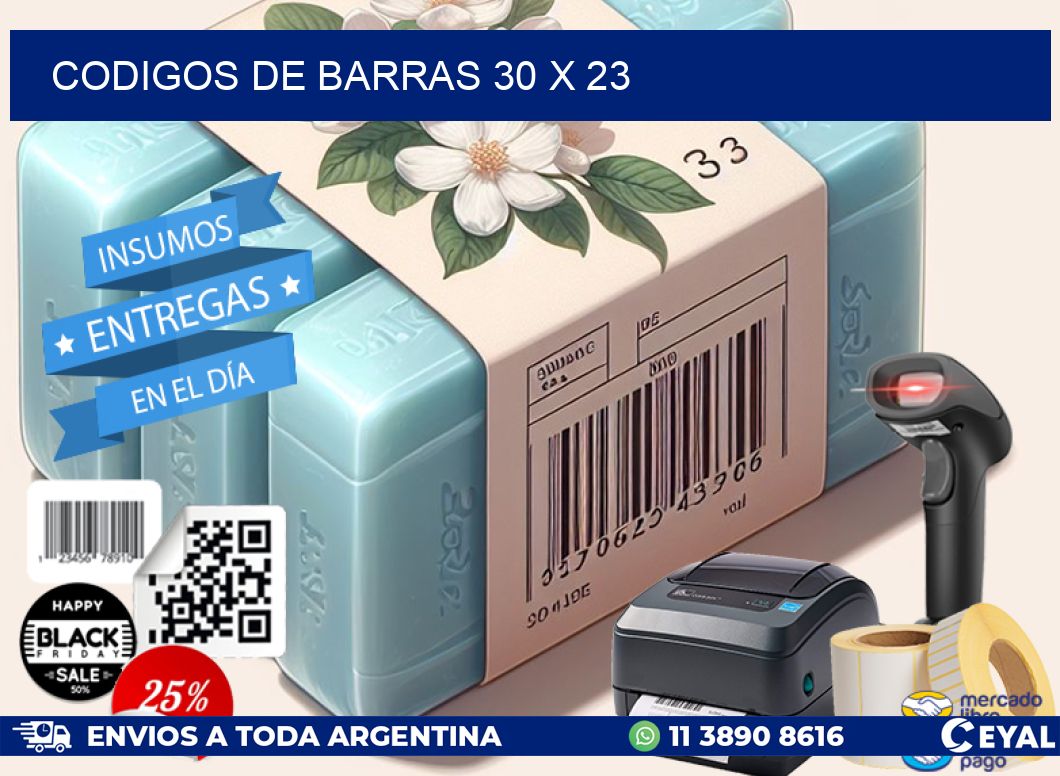 codigos de barras 30 x 23