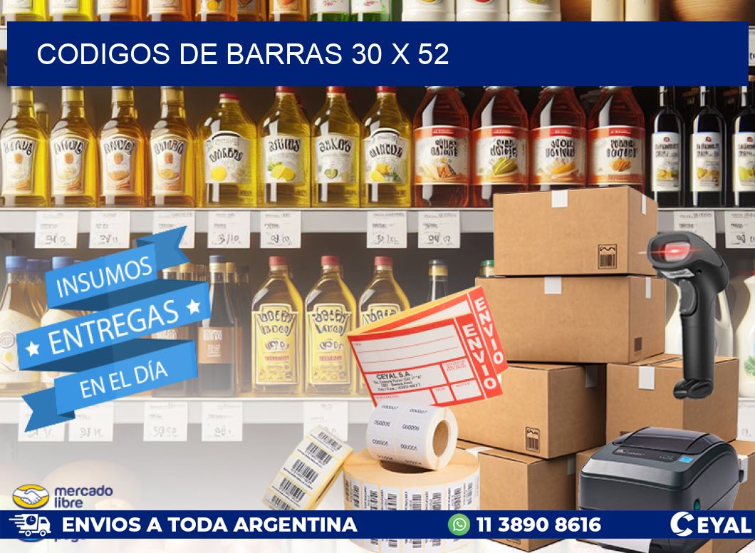 codigos de barras 30 x 52