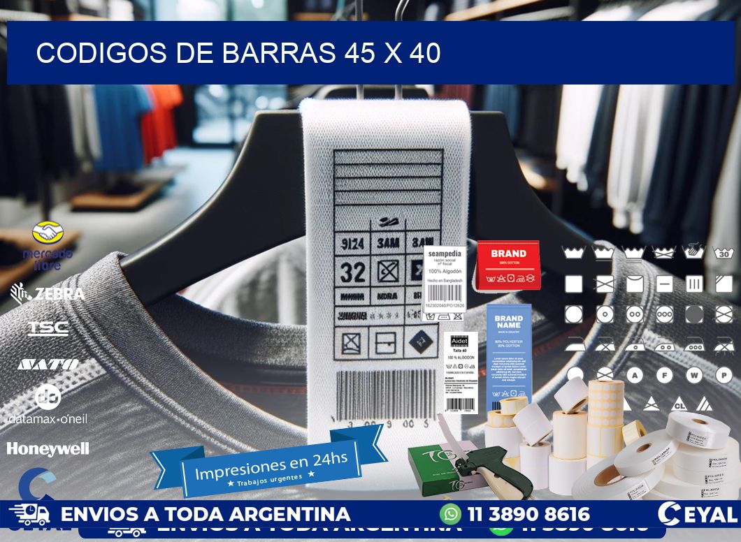 codigos de barras 45 x 40