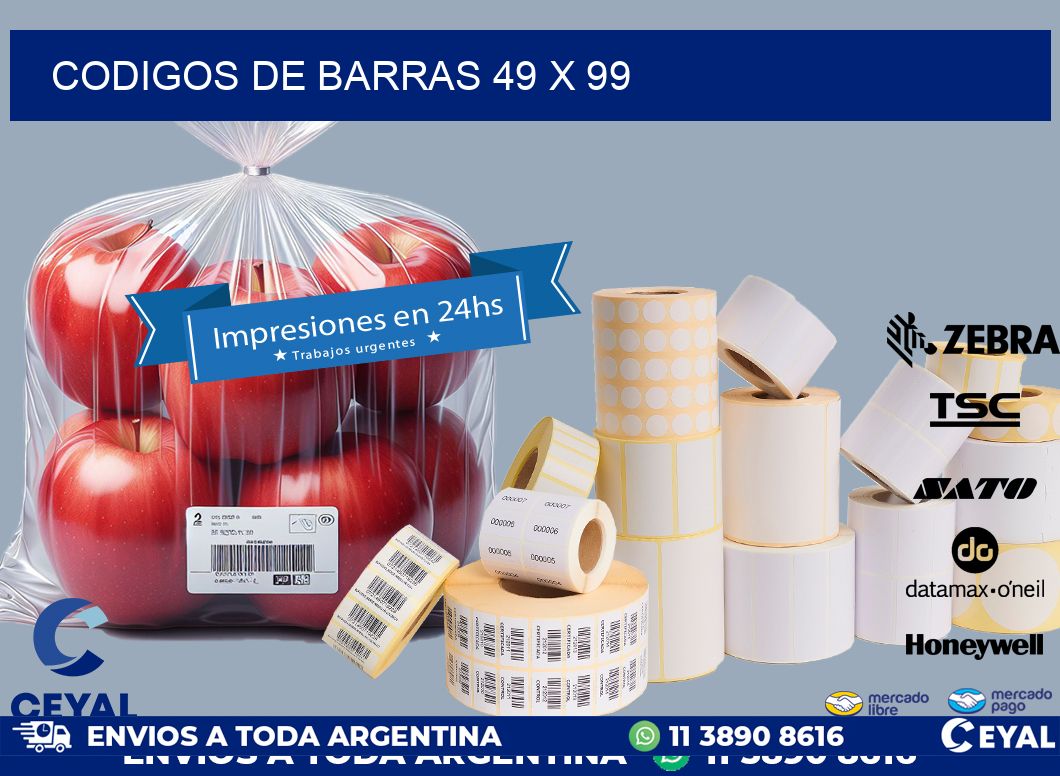 codigos de barras 49 x 99