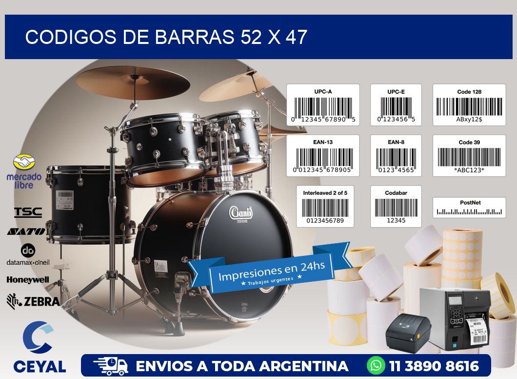 codigos de barras 52 x 47