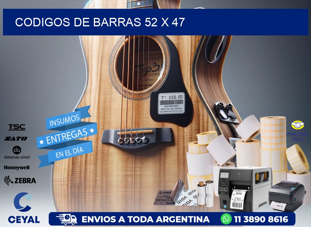 codigos de barras 52 x 47