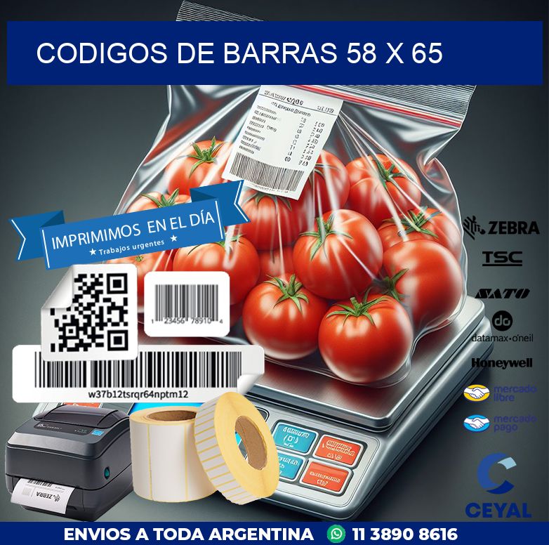 codigos de barras 58 x 65