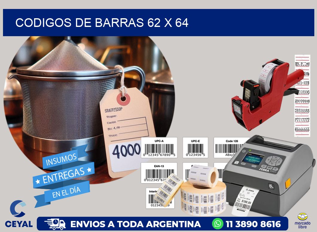 codigos de barras 62 x 64