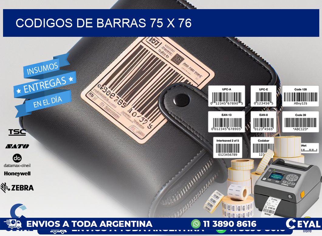 codigos de barras 75 x 76