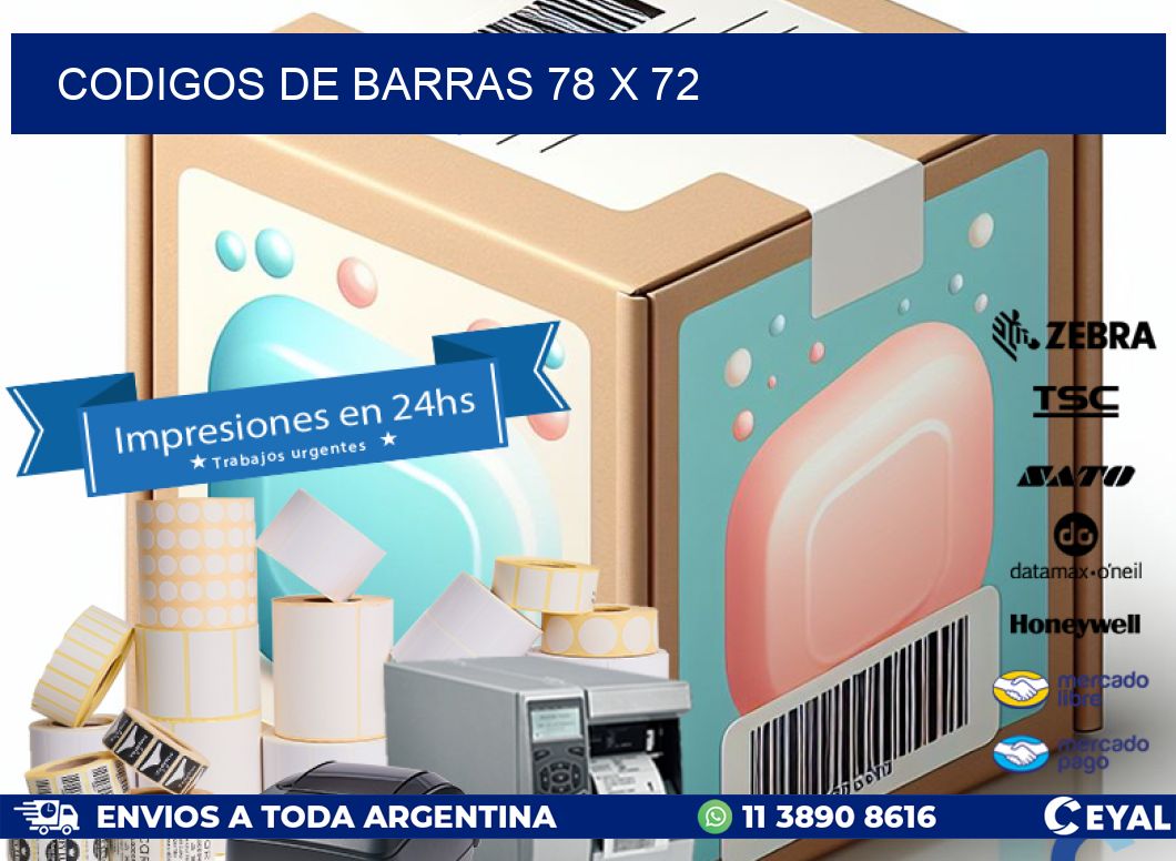 codigos de barras 78 x 72