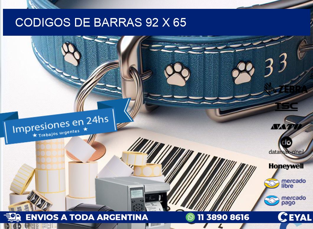 codigos de barras 92 x 65