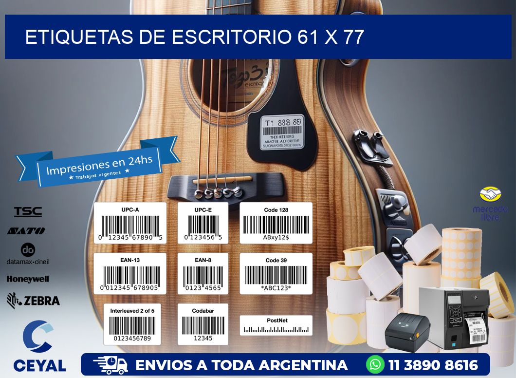 etiquetas de escritorio 61 x 77