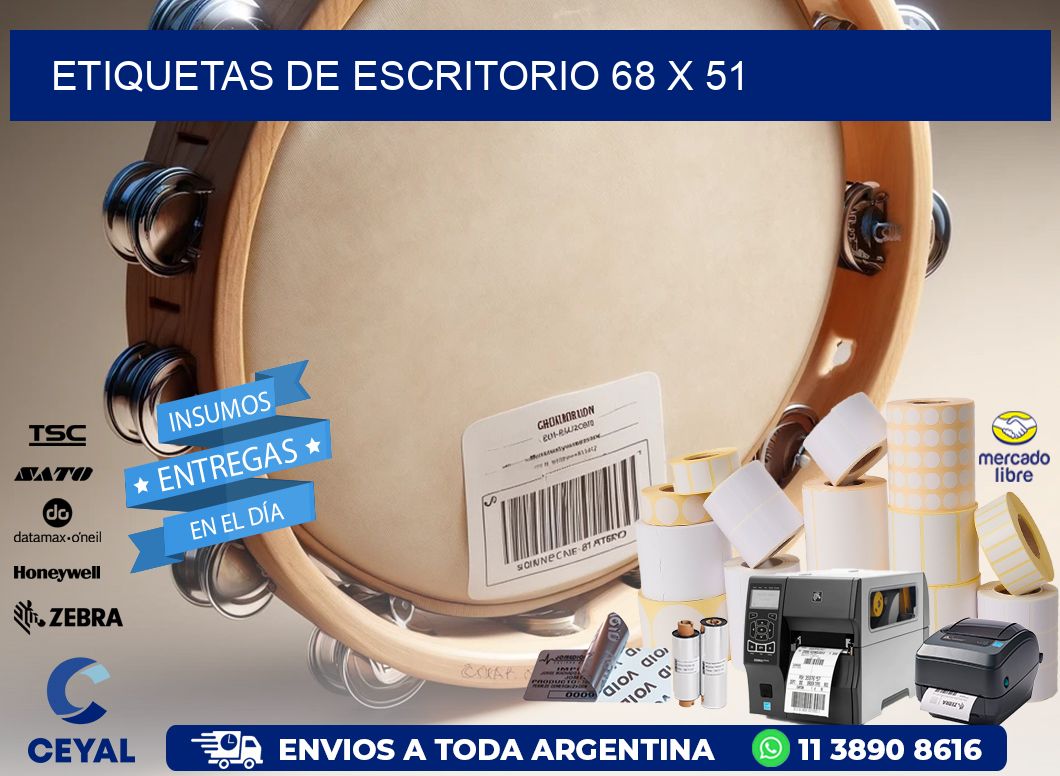 etiquetas de escritorio 68 x 51