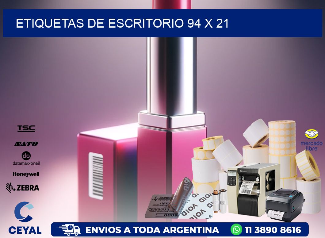 etiquetas de escritorio 94 x 21