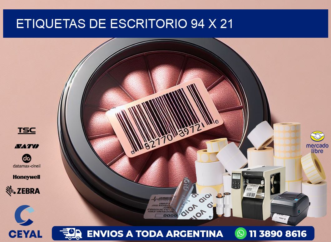 etiquetas de escritorio 94 x 21