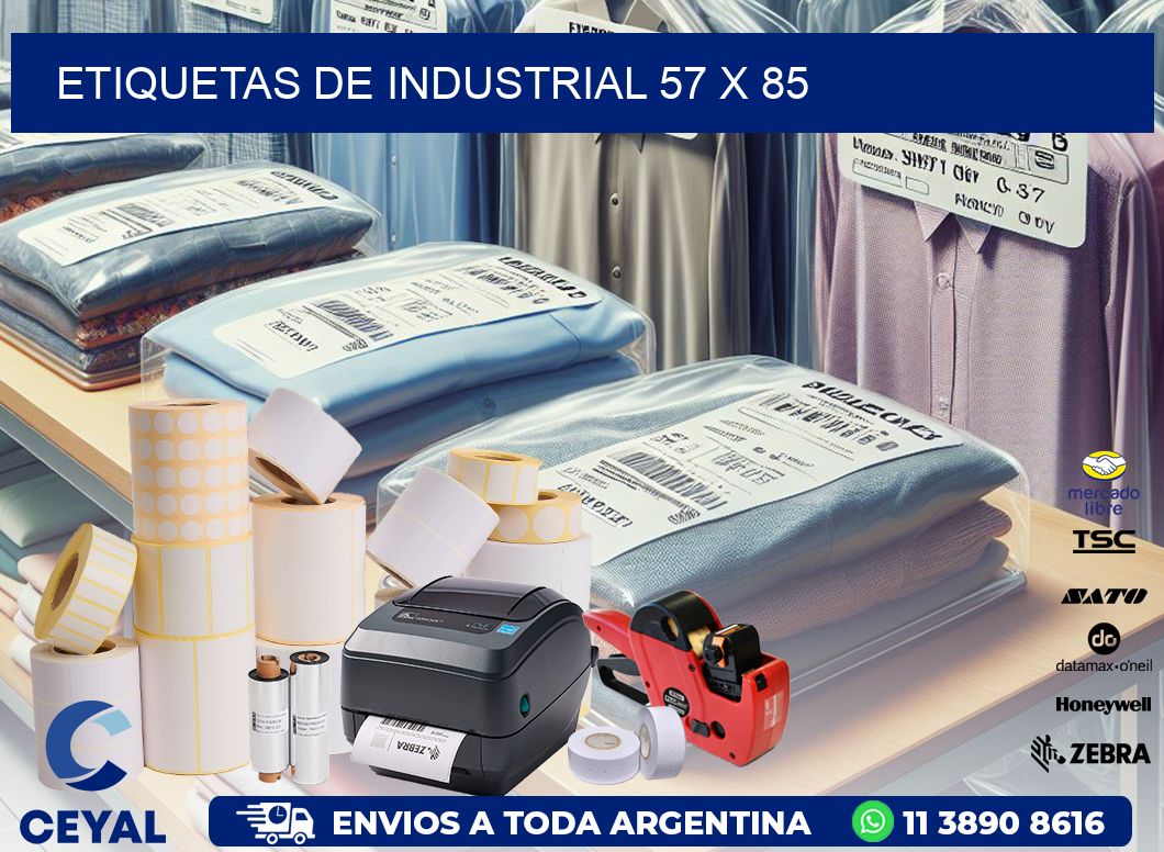 etiquetas de industrial 57 x 85