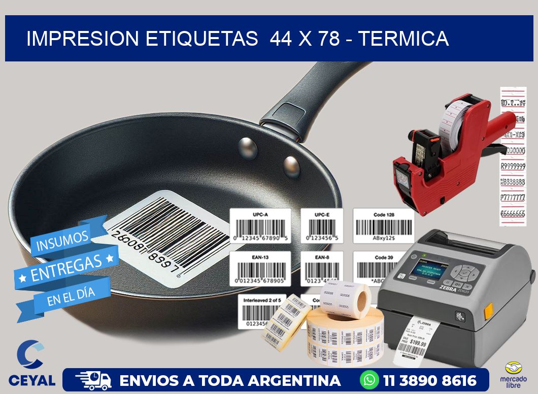 impresion etiquetas  44 x 78 - termica