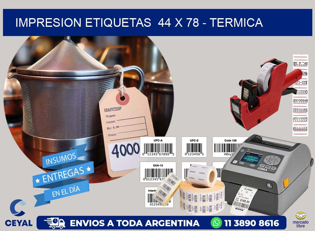 impresion etiquetas  44 x 78 - termica