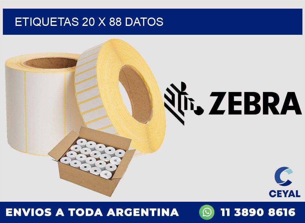 ETIQUETAS 20 x 88 DATOS