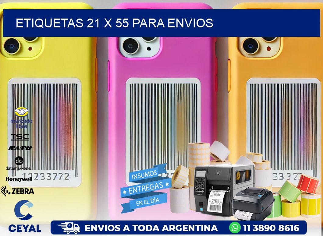 ETIQUETAS 21 x 55 PARA ENVIOS