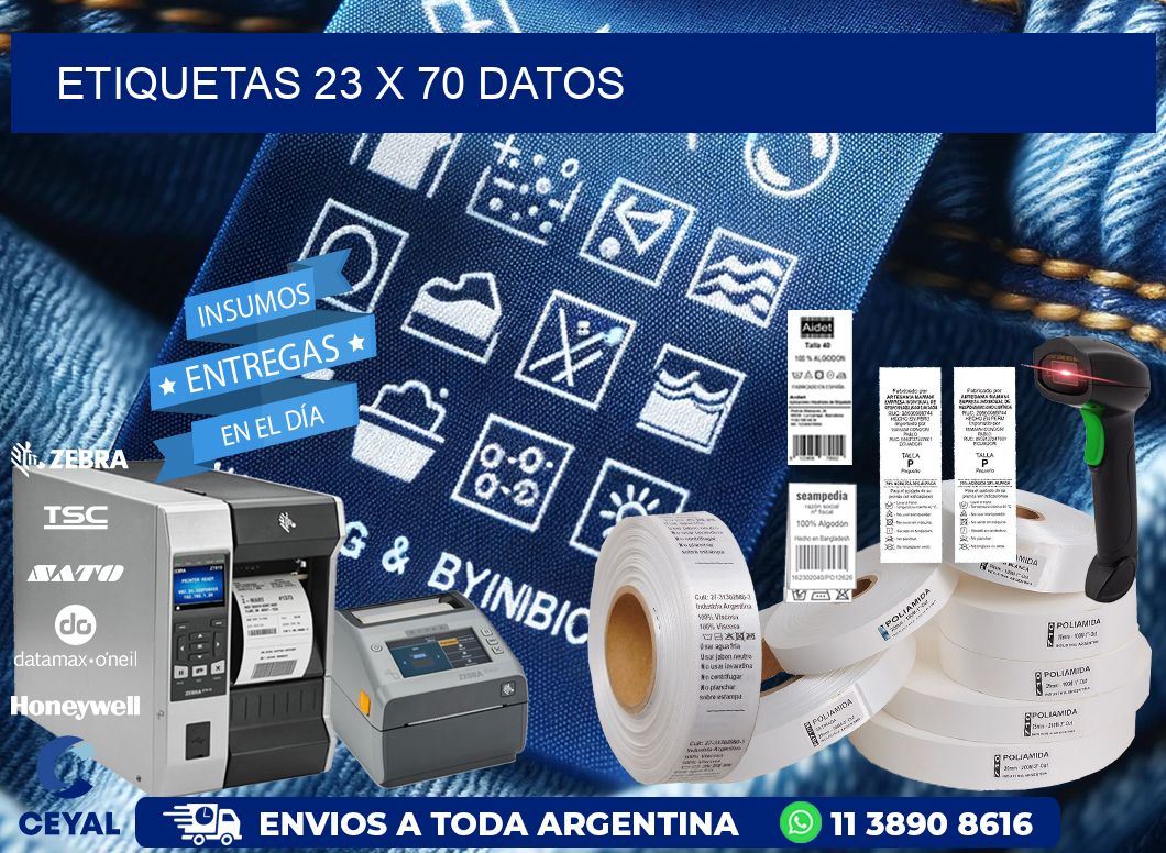 ETIQUETAS 23 x 70 DATOS