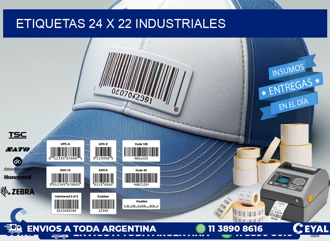 ETIQUETAS 24 x 22 INDUSTRIALES
