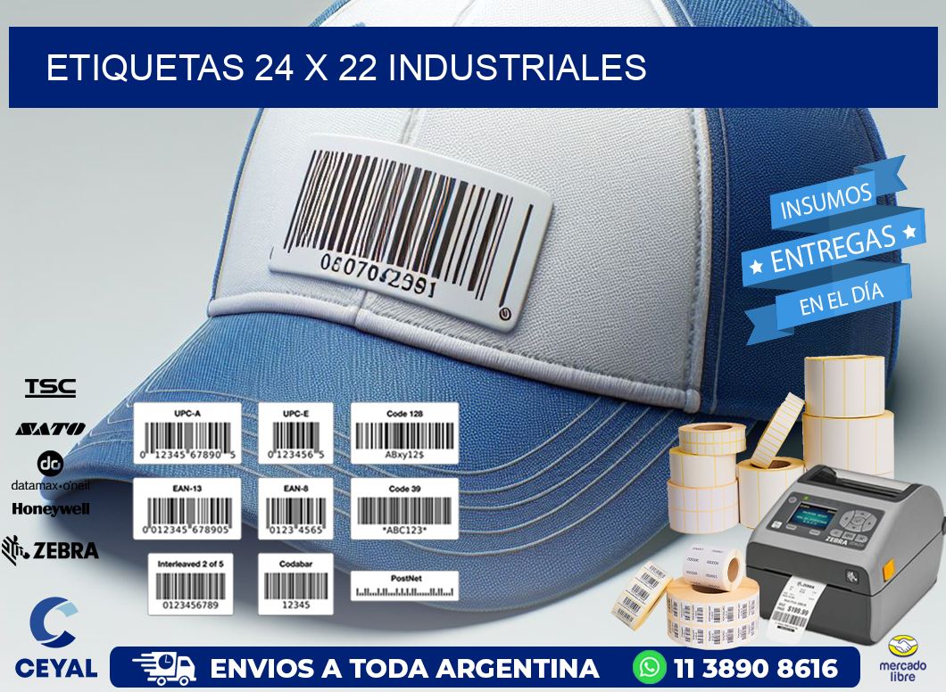ETIQUETAS 24 x 22 INDUSTRIALES