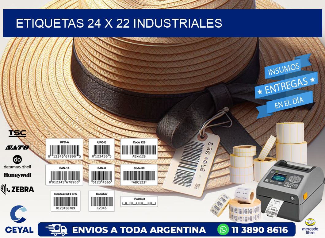ETIQUETAS 24 x 22 INDUSTRIALES