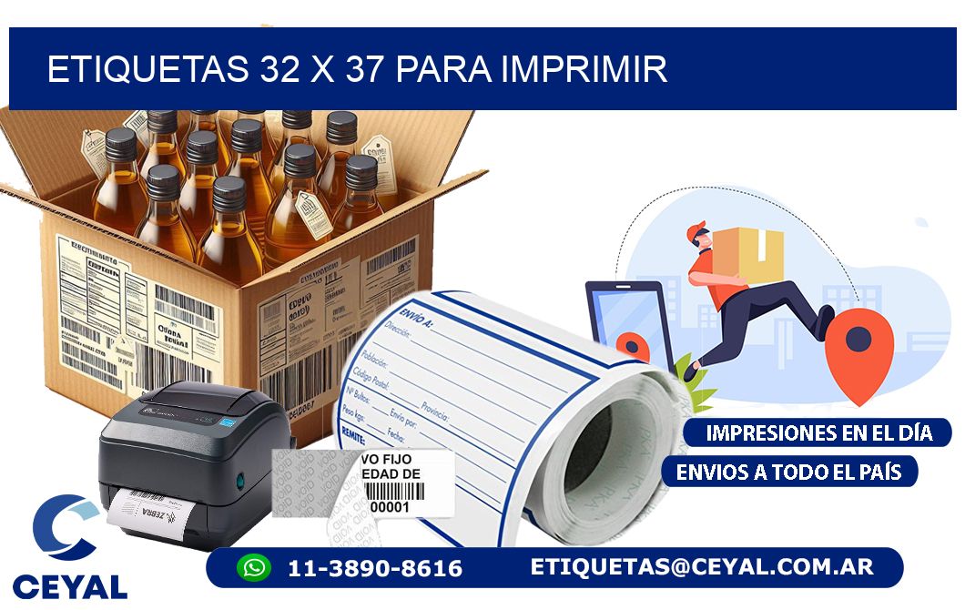 ETIQUETAS 32 x 37 PARA IMPRIMIR