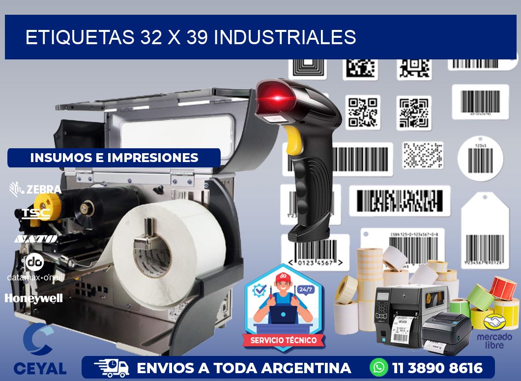 ETIQUETAS 32 x 39 INDUSTRIALES