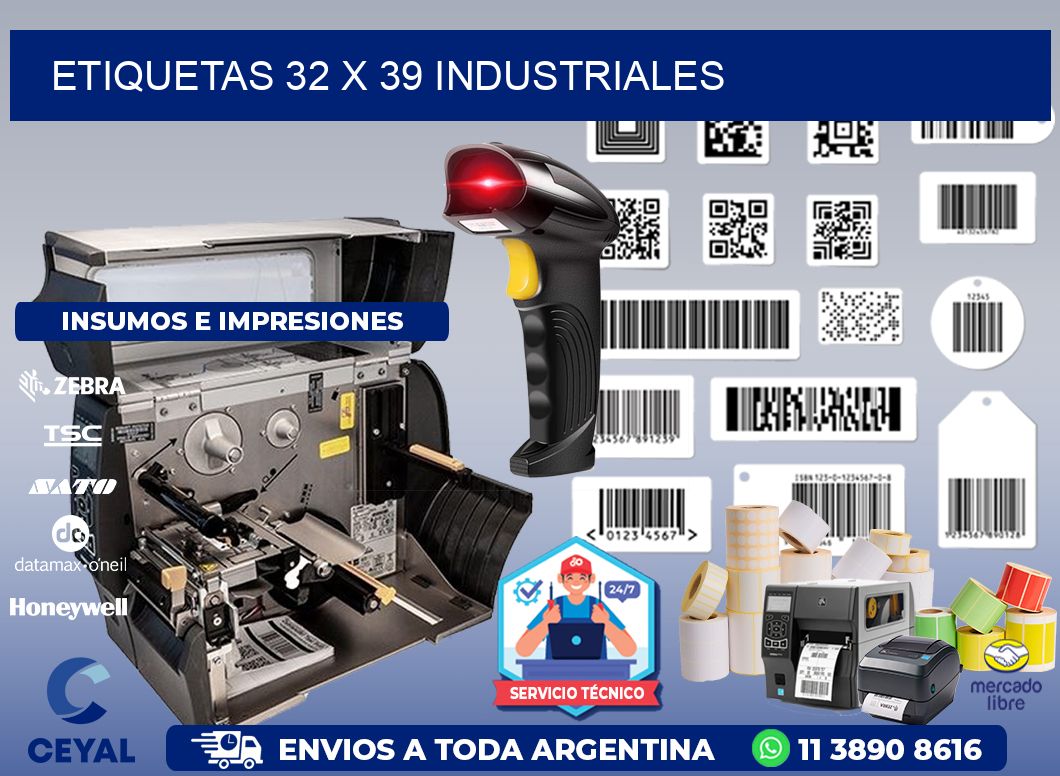 ETIQUETAS 32 x 39 INDUSTRIALES