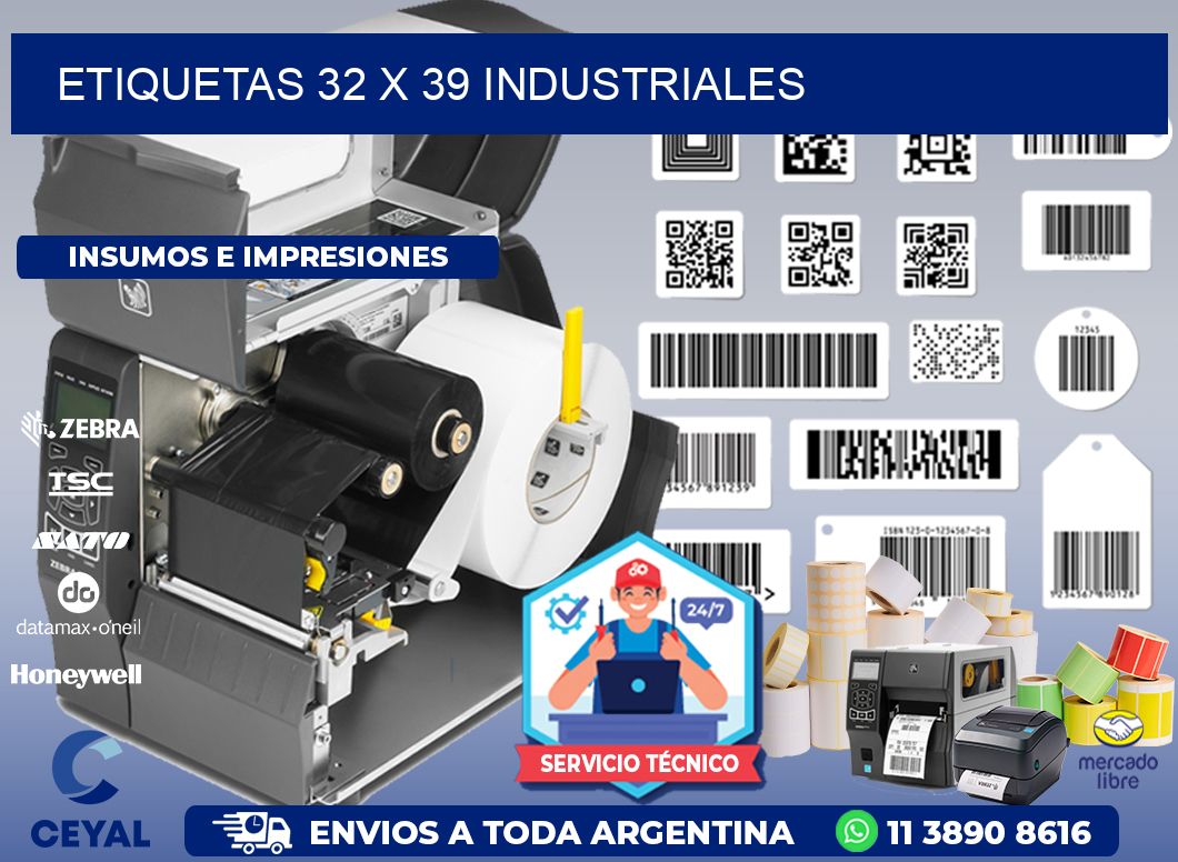 ETIQUETAS 32 x 39 INDUSTRIALES