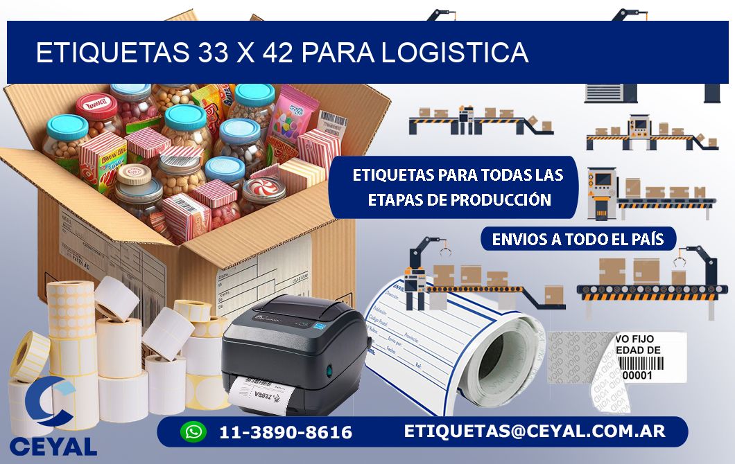 ETIQUETAS 33 x 42 PARA LOGISTICA