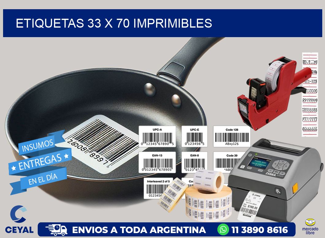ETIQUETAS 33 x 70 IMPRIMIBLES