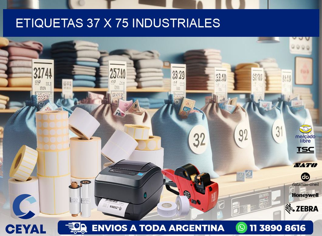 ETIQUETAS 37 x 75 INDUSTRIALES
