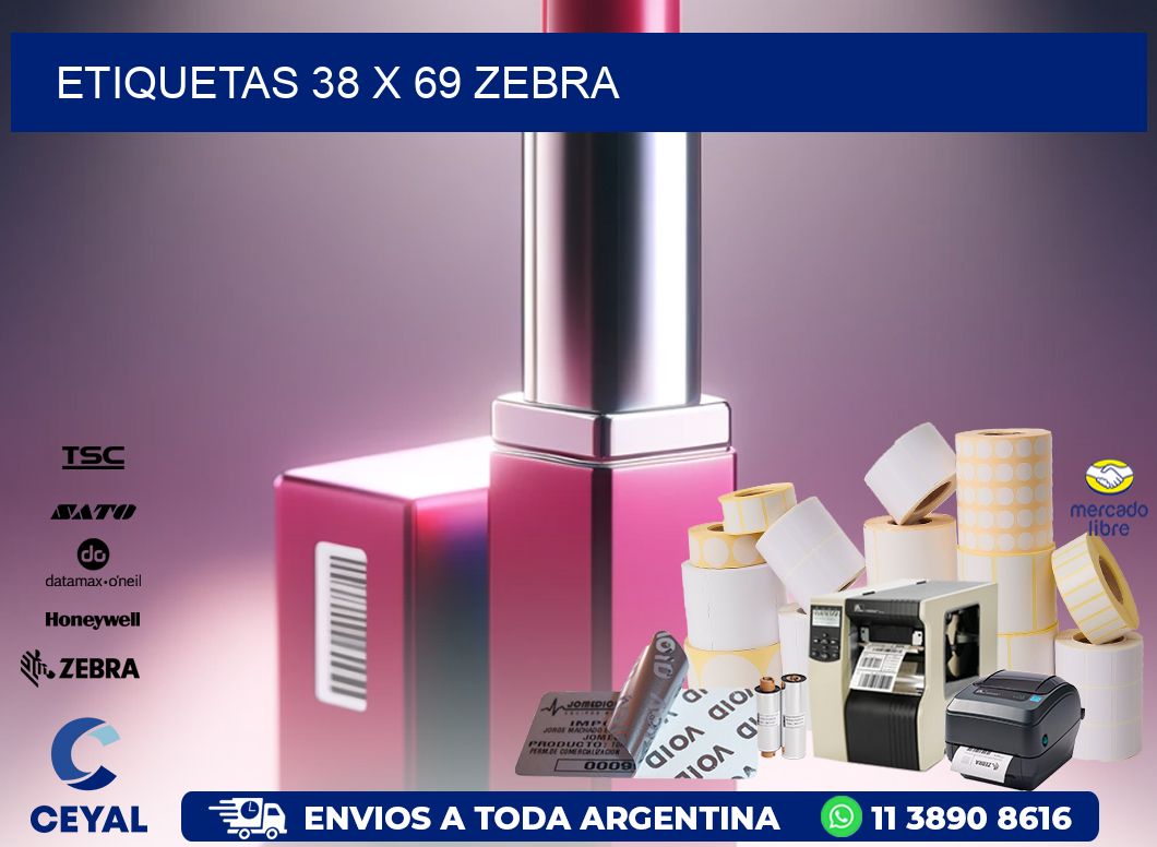 ETIQUETAS 38 x 69 ZEBRA