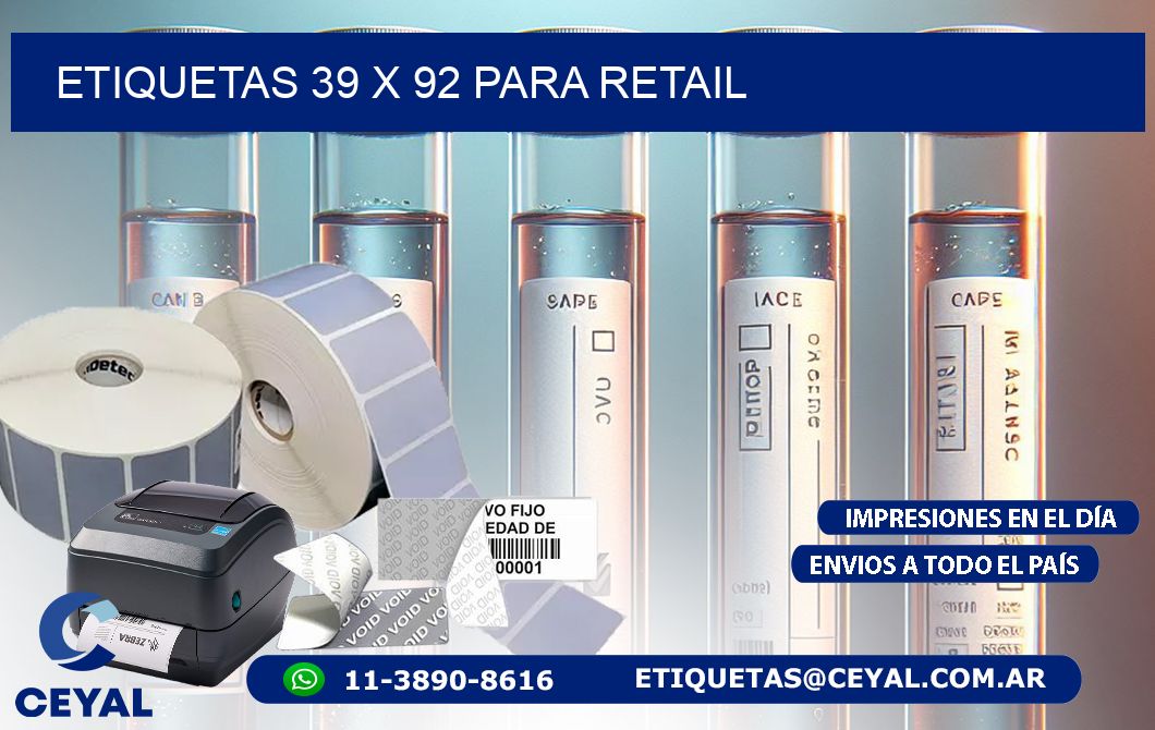 ETIQUETAS 39 x 92 PARA RETAIL