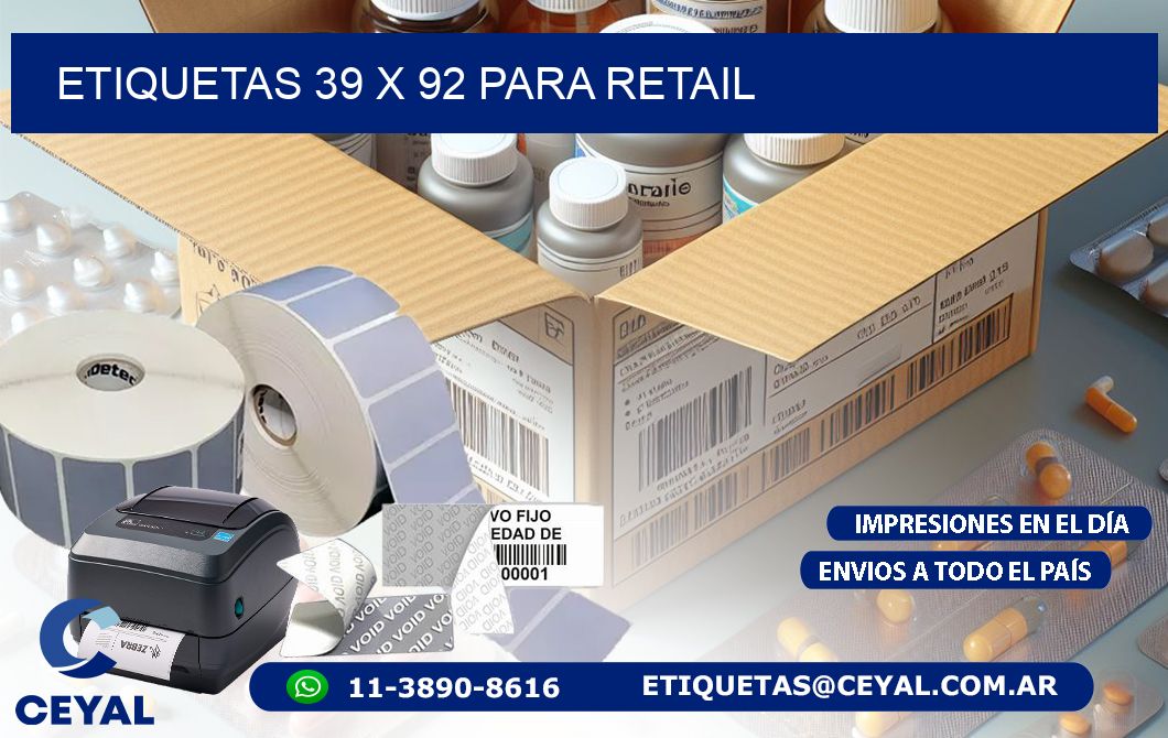 ETIQUETAS 39 x 92 PARA RETAIL