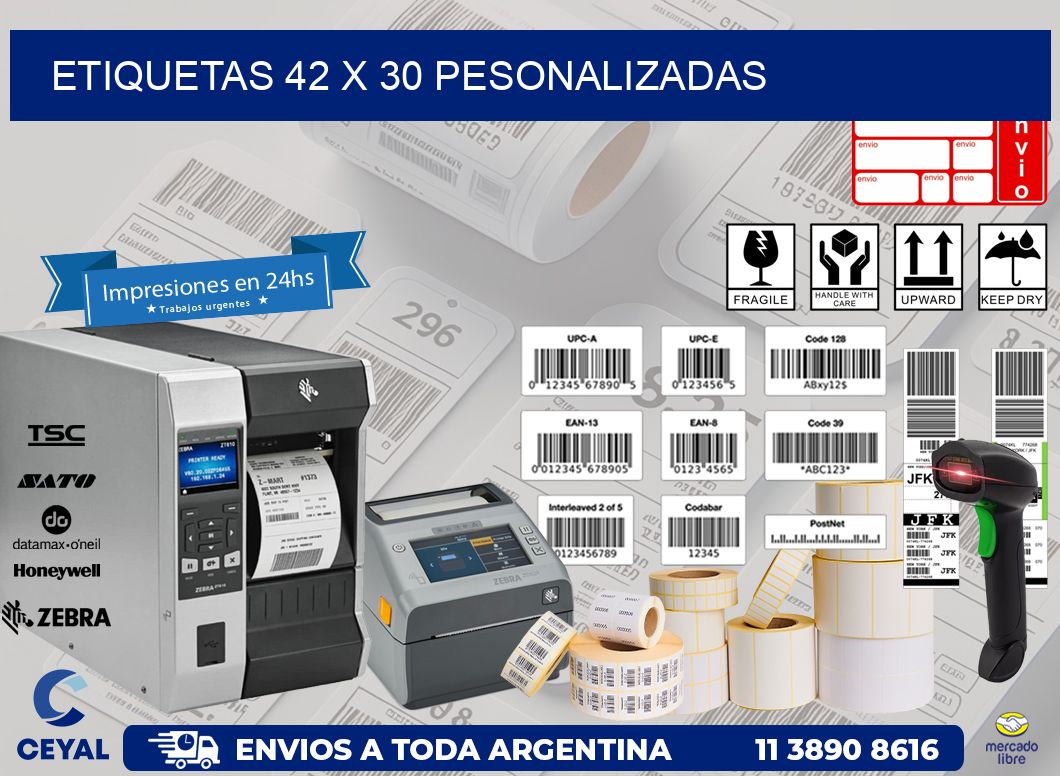 ETIQUETAS 42 x 30 PESONALIZADAS