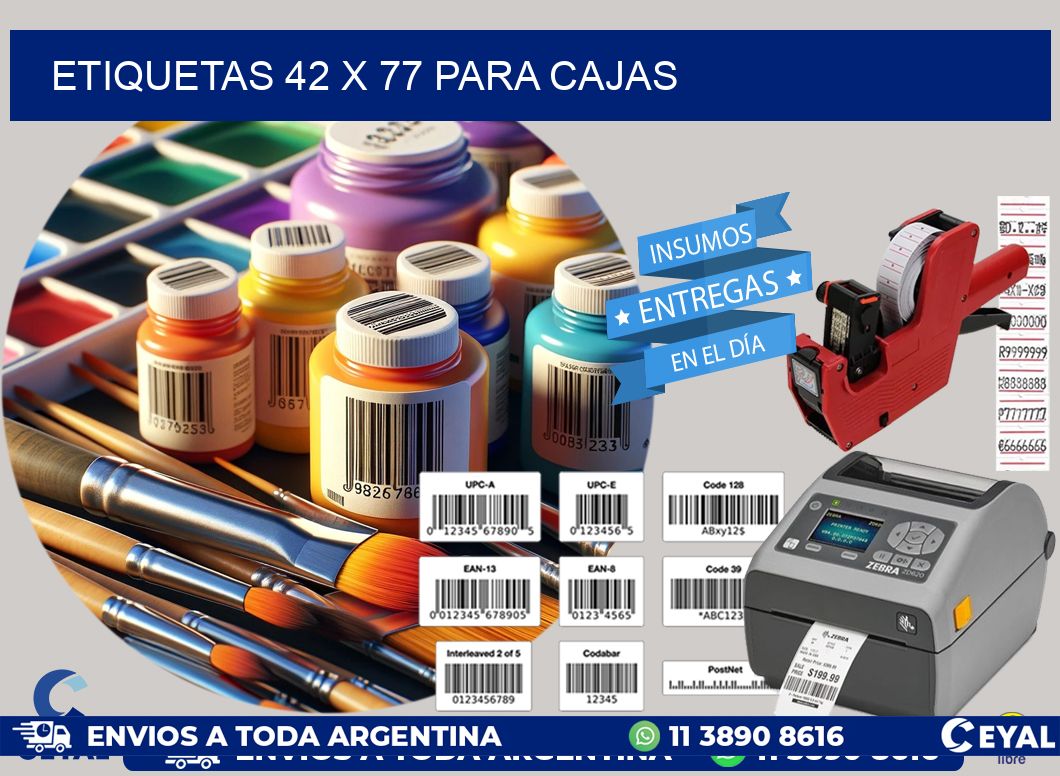 ETIQUETAS 42 x 77 PARA CAJAS