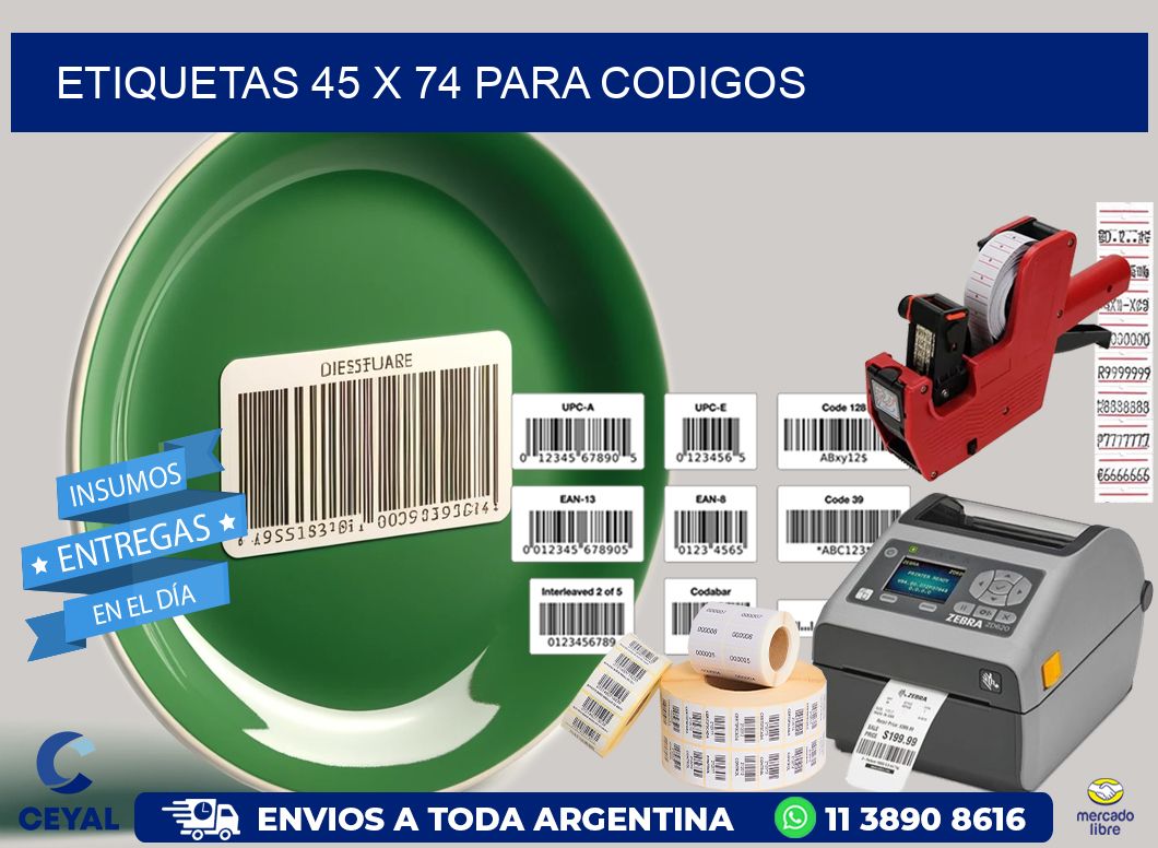 ETIQUETAS 45 x 74 PARA CODIGOS