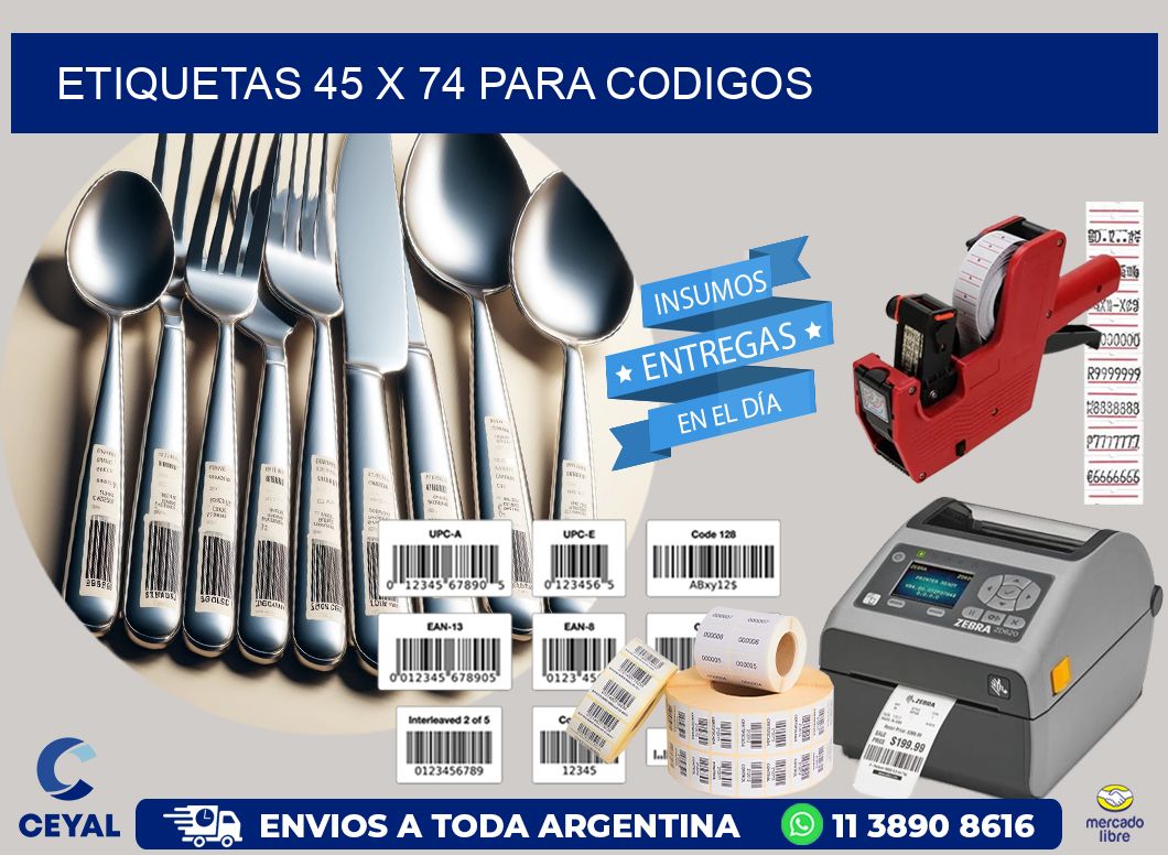 ETIQUETAS 45 x 74 PARA CODIGOS
