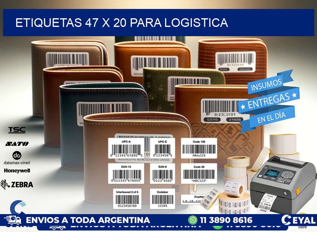 ETIQUETAS 47 x 20 PARA LOGISTICA