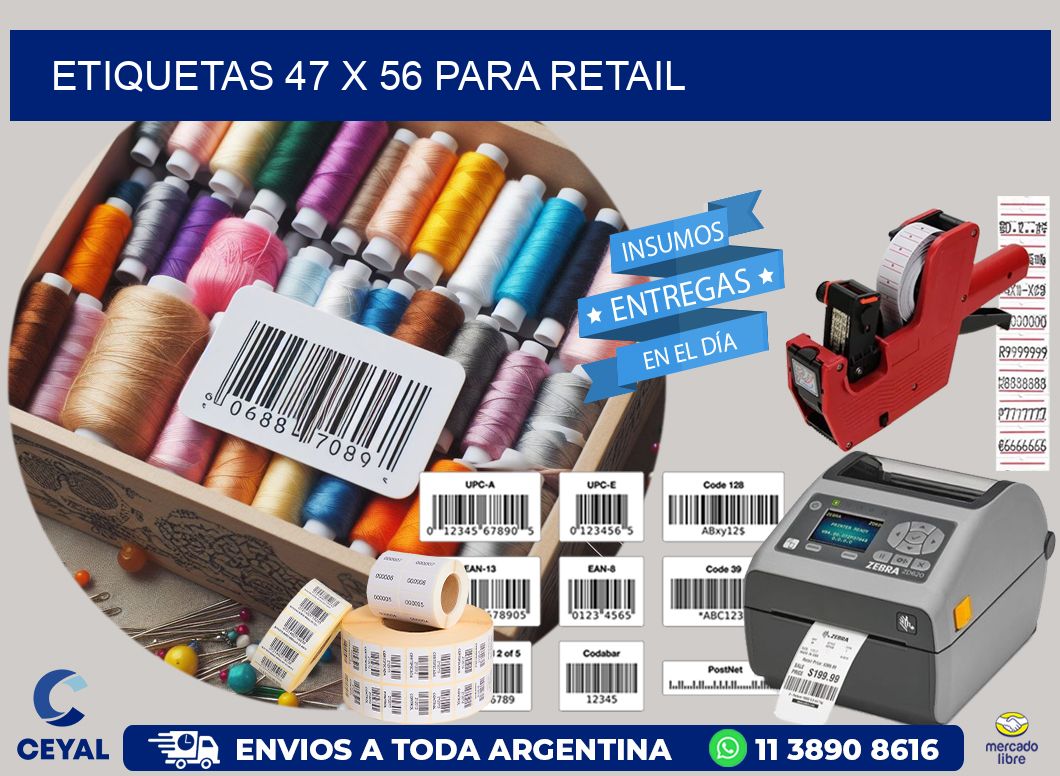 ETIQUETAS 47 x 56 PARA RETAIL