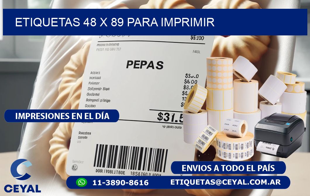 ETIQUETAS 48 x 89 PARA IMPRIMIR