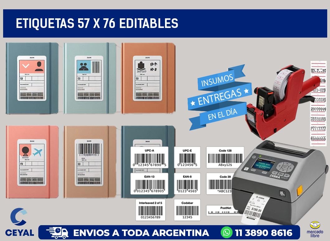 ETIQUETAS 57 x 76 EDITABLES