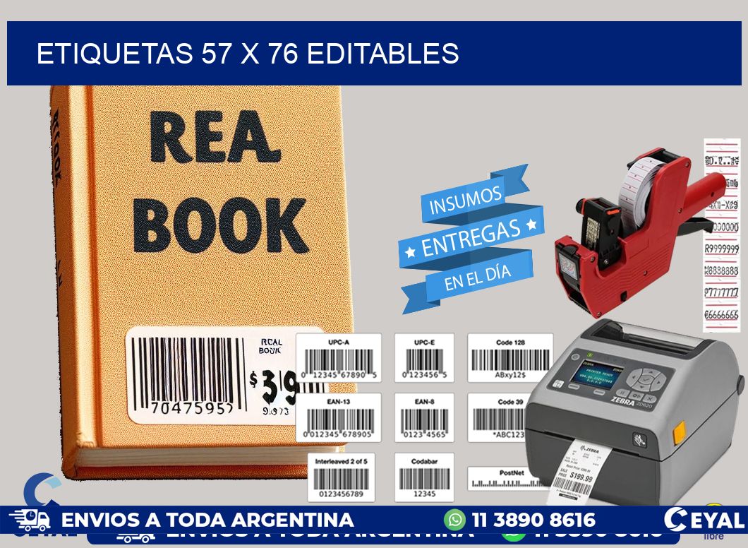ETIQUETAS 57 x 76 EDITABLES